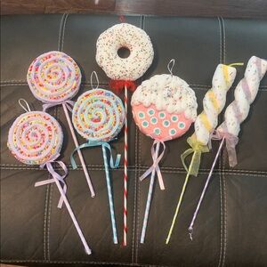 Colorful Candy-Themed Decorations oversized candy Pick Ornaments